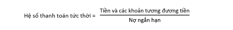 Hệ Số Thanh Toán Tức Thời Định Nghĩa Và Cách Áp Dụng